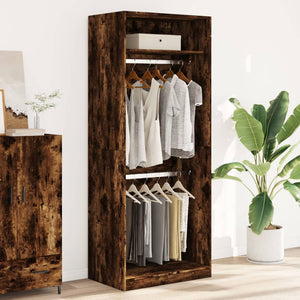 vidaXL Wardrobe Smoked Oak 80x50x200 cm Engineered Wood