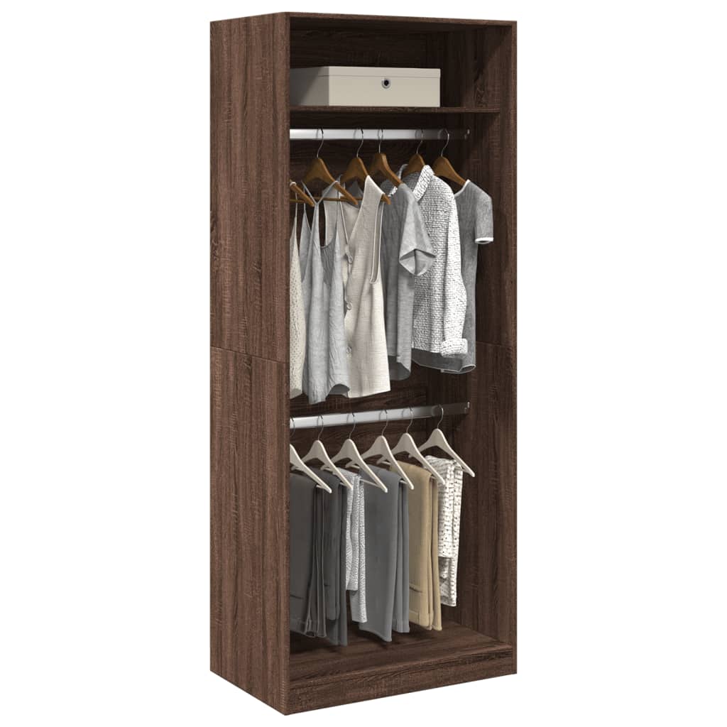 vidaXL Wardrobe Brown Oak 80x50x200 cm Engineered Wood