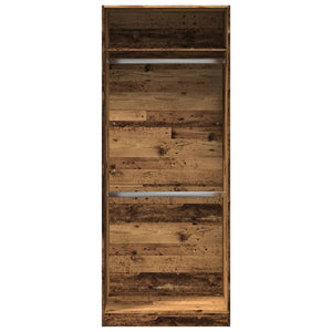 vidaXL Wardrobe Old Wood 80x50x200 cm Engineered Wood