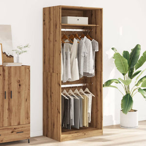 vidaXL Wardrobe Artisian Oak 80x50x200 cm Engineered Wood