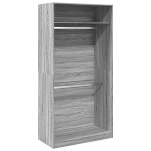 vidaXL Wardrobe Grey Sonoma 100x50x200 cm Engineered Wood