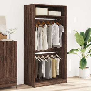 vidaXL Wardrobe Brown Oak 100x50x200 cm Engineered Wood