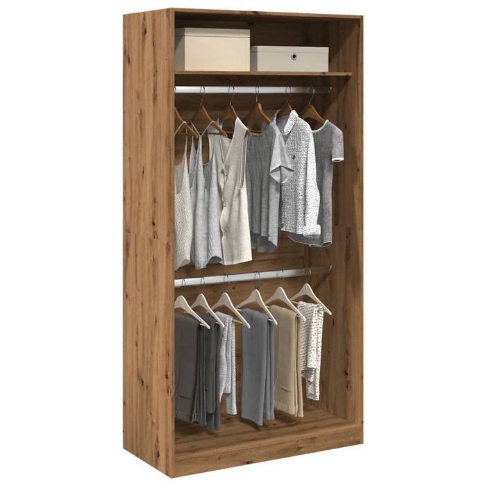 vidaXL Wardrobe Artisian Oak 100x50x200 cm Engineered Wood