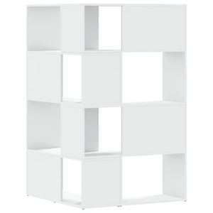 vidaXL Corner Bookcase 4-Tier White 85x85x140 cm Engineered Wood