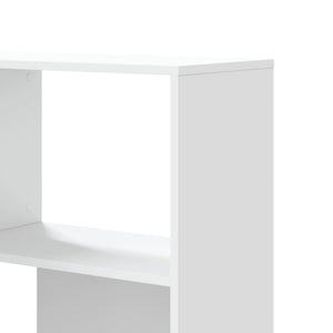 vidaXL Corner Bookcase 4-Tier White 85x85x140 cm Engineered Wood