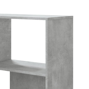 vidaXL Corner Bookcase 4-Tier Concrete Grey 85x85x140 cm Engineered Wood