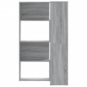 vidaXL Corner Bookcase 4-Tier Grey Sonoma 85x85x140 cm Engineered Wood