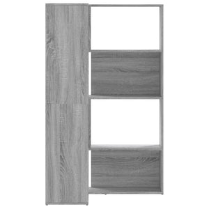 vidaXL Corner Bookcase 4-Tier Grey Sonoma 85x85x140 cm Engineered Wood