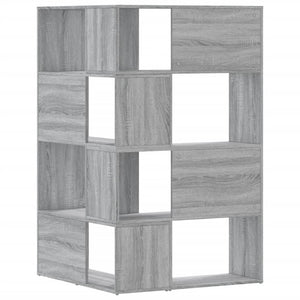 vidaXL Corner Bookcase 4-Tier Grey Sonoma 85x85x140 cm Engineered Wood