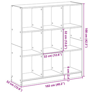 vidaXL Bookcase White 102x32x108 cm Engineered Wood