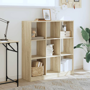 vidaXL Bookcase Sonoma Oak 102x32x108 cm Engineered Wood