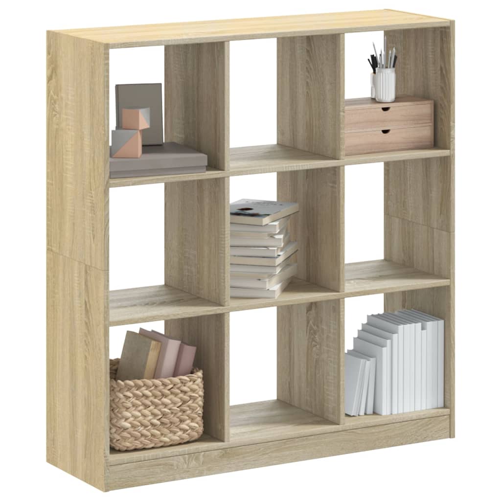 vidaXL Bookcase Sonoma Oak 102x32x108 cm Engineered Wood