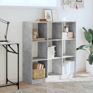 vidaXL Bookcase Concrete Grey 102x32x108 cm Engineered Wood