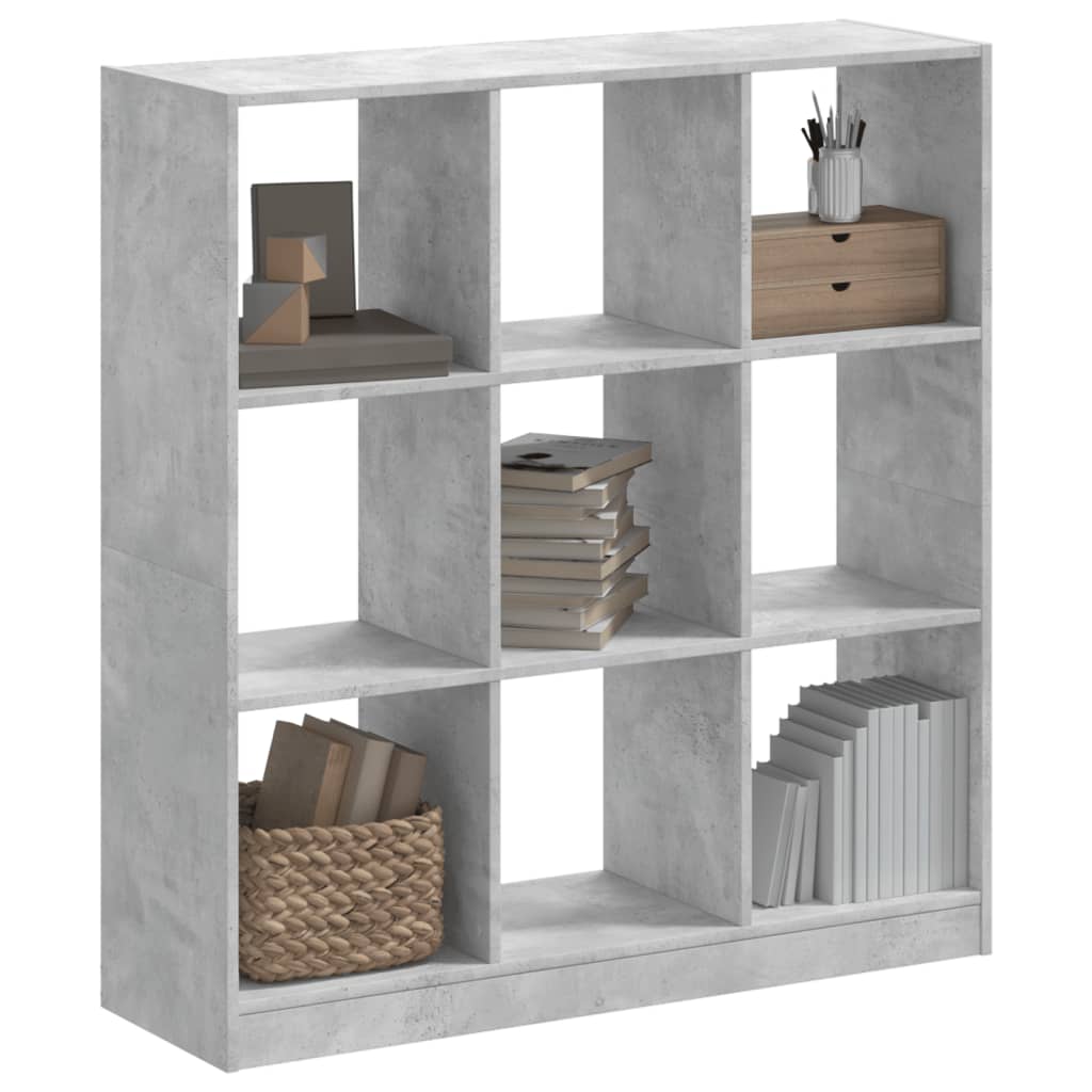 vidaXL Bookcase Concrete Grey 102x32x108 cm Engineered Wood