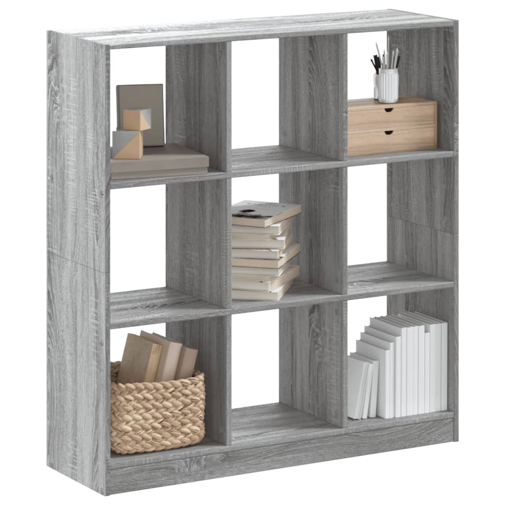 vidaXL Bookcase Grey Sonoma 102x32x108 cm Engineered Wood