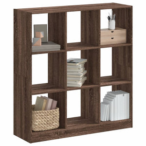 vidaXL Bookcase Brown Oak 102x32x108 cm Engineered Wood