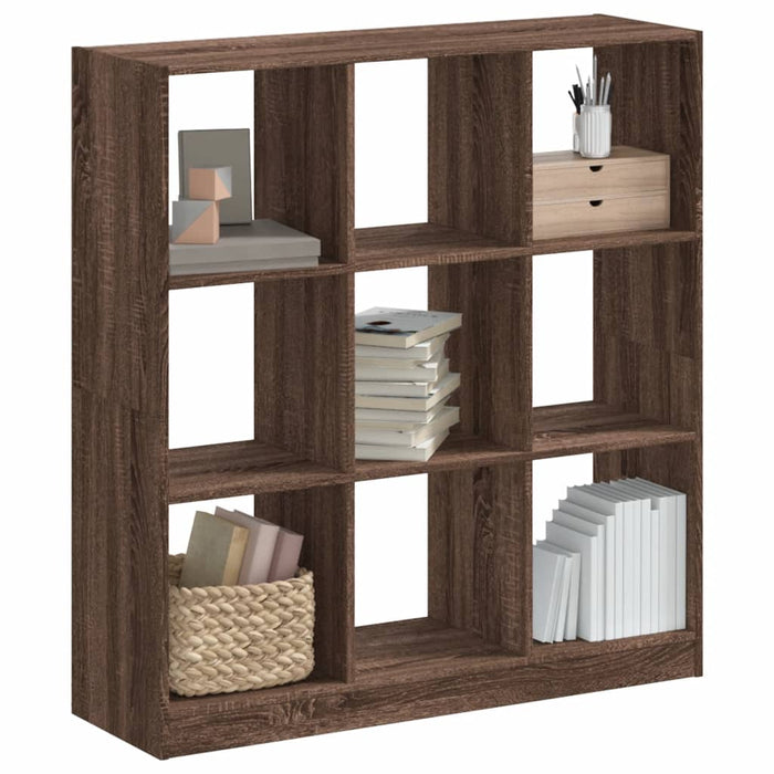 vidaXL Bookcase Brown Oak 102x32x108 cm Engineered Wood