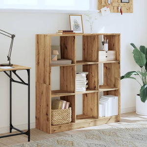 vidaXL Bookcase Artisian Oak 102x32x108 cm Engineered Wood