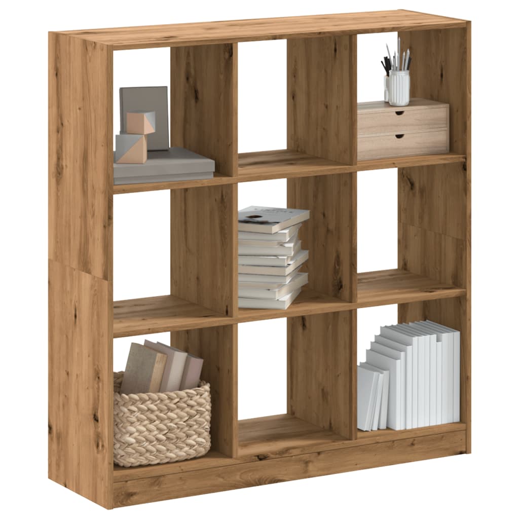 vidaXL Bookcase Artisian Oak 102x32x108 cm Engineered Wood