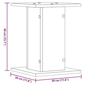 vidaXL Plant Stands 2 pcs White 30x30x40 cm Engineered Wood