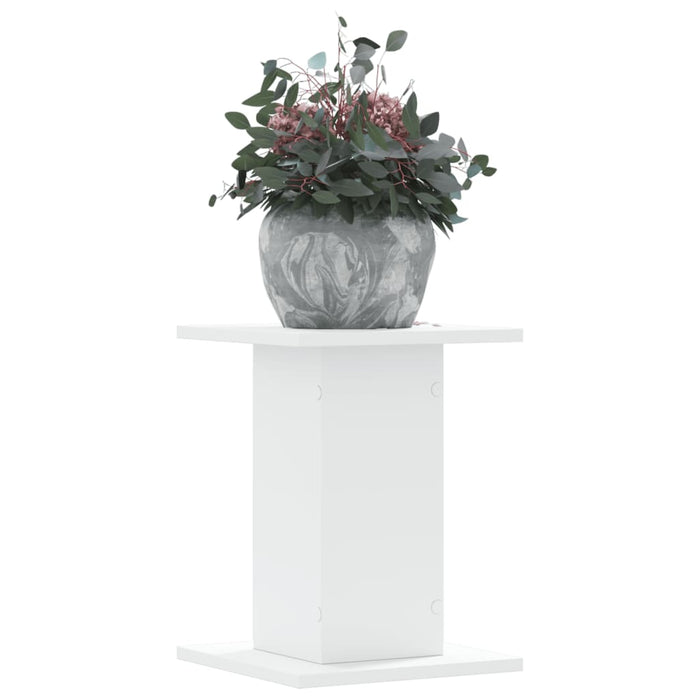 vidaXL Plant Stands 2 pcs White 30x30x40 cm Engineered Wood