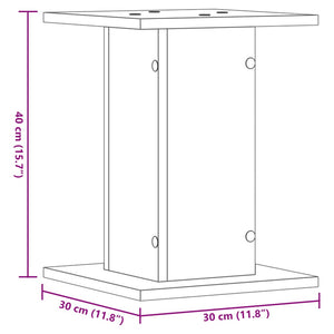 vidaXL Plant Stands 2 pcs Concrete Grey 30x30x40 cm Engineered Wood