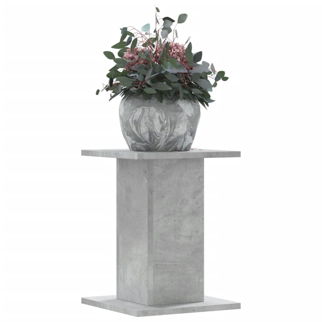 vidaXL Plant Stands 2 pcs Concrete Grey 30x30x40 cm Engineered Wood