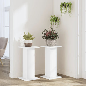 vidaXL Plant Stands 2 pcs White 30x30x60 cm Engineered Wood