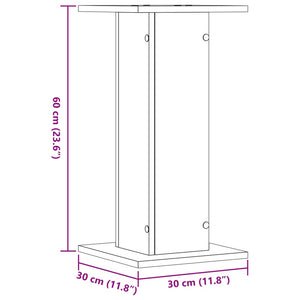 vidaXL Plant Stands 2 pcs White 30x30x60 cm Engineered Wood