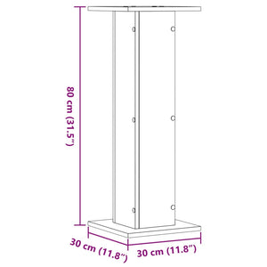 vidaXL Plant Stands 2 pcs White 30x30x80 cm Engineered Wood