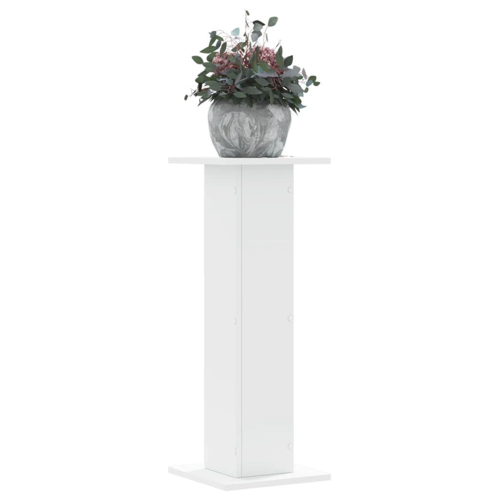 vidaXL Plant Stands 2 pcs White 30x30x80 cm Engineered Wood