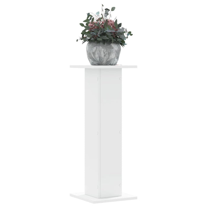 vidaXL Plant Stands 2 pcs White 30x30x80 cm Engineered Wood