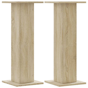 vidaXL Plant Stands 2 pcs Sonoma Oak 30x30x80 cm Engineered Wood