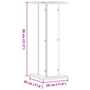 vidaXL Plant Stands 2 pcs Sonoma Oak 30x30x80 cm Engineered Wood