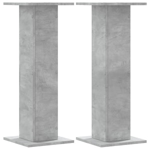 vidaXL Plant Stands 2 pcs Concrete Grey 30x30x80 cm Engineered Wood