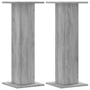 vidaXL Plant Stands 2 pcs Grey Sonoma 30x30x80 cm Engineered Wood