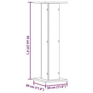 vidaXL Plant Stands 2 pcs White 30x30x95 cm Engineered Wood