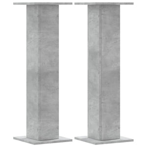 vidaXL Plant Stands 2 pcs Concrete Grey 30x30x95 cm Engineered Wood