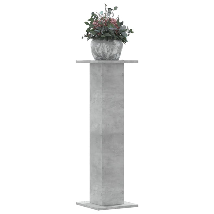 vidaXL Plant Stands 2 pcs Concrete Grey 30x30x95 cm Engineered Wood