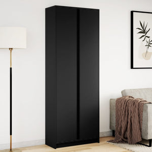 vidaXL Highboard with LED Black 74x32.5x200 cm Engineered Wood