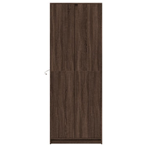 vidaXL Highboard with LED Brown Oak 74x32.5x200 cm Engineered Wood