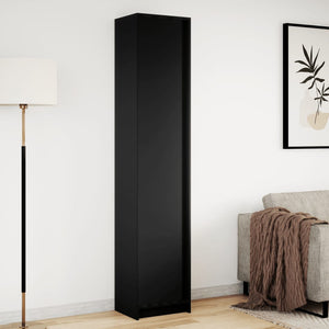 vidaXL Highboard with LED Black 41.5x32.5x200 cm Engineered Wood