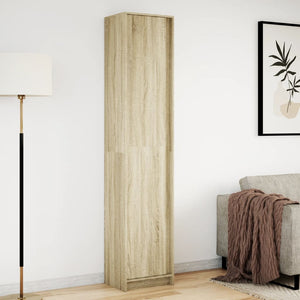 vidaXL Highboard with LED Sonoma Oak 41.5x32.5x200 cm Engineered Wood