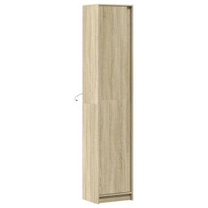 vidaXL Highboard with LED Sonoma Oak 41.5x32.5x200 cm Engineered Wood