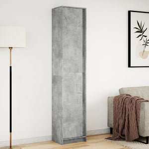 vidaXL Highboard with LED Concrete Grey 41.5x32.5x200 cm Engineered Wood