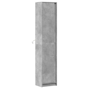 vidaXL Highboard with LED Concrete Grey 41.5x32.5x200 cm Engineered Wood