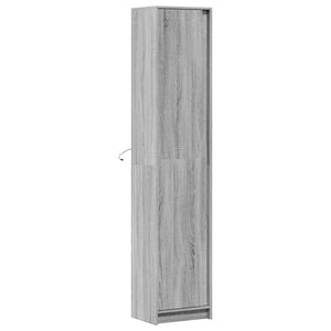 vidaXL Highboard with LED Grey Sonoma 41.5x32.5x200 cm Engineered Wood