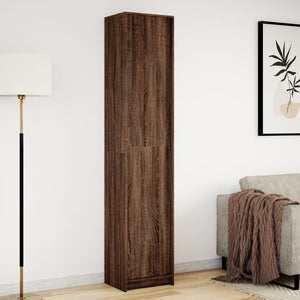 vidaXL Highboard with LED Brown Oak 41.5x32.5x200 cm Engineered Wood