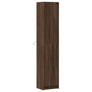 vidaXL Highboard with LED Brown Oak 41.5x32.5x200 cm Engineered Wood