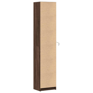 vidaXL Highboard with LED Brown Oak 41.5x32.5x200 cm Engineered Wood